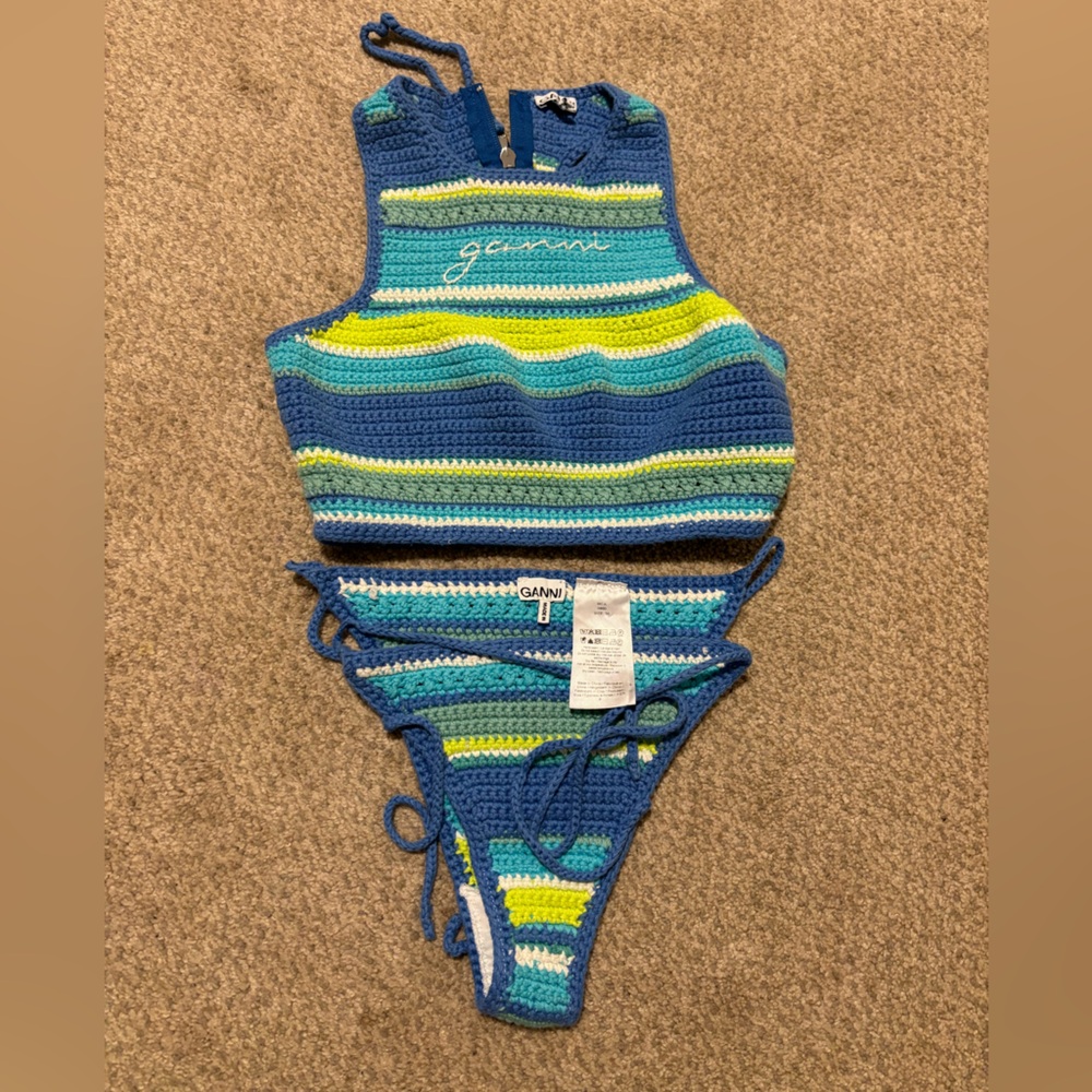 worn once authentic ganni swim wear